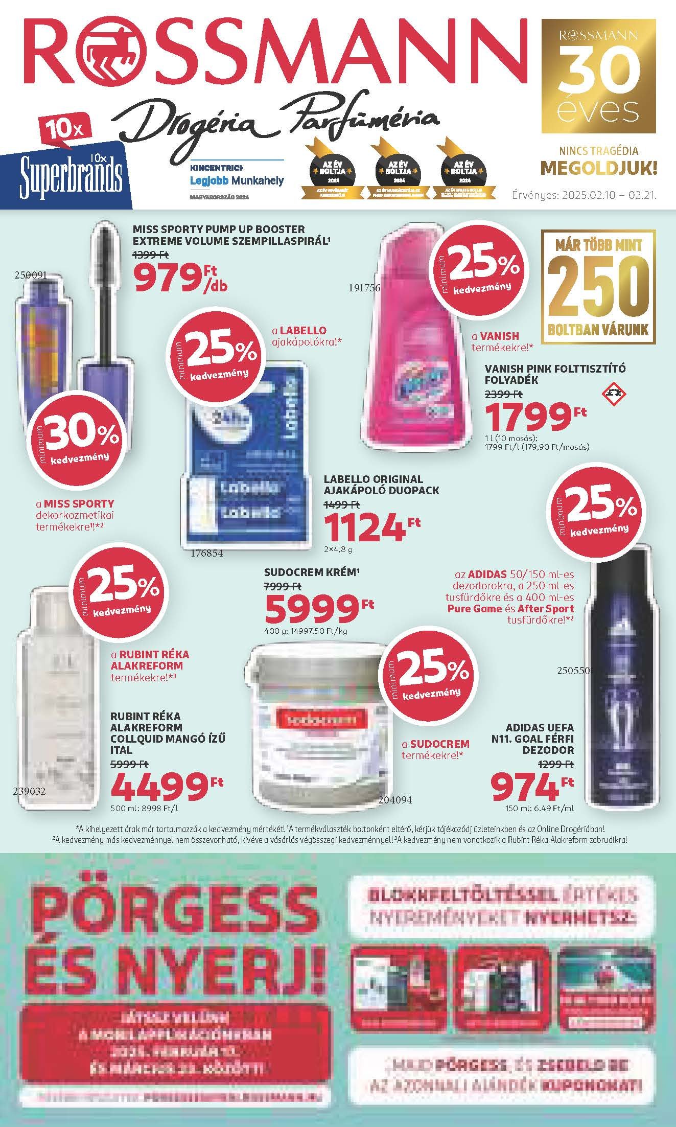 rossmann akciós újság 2025 február