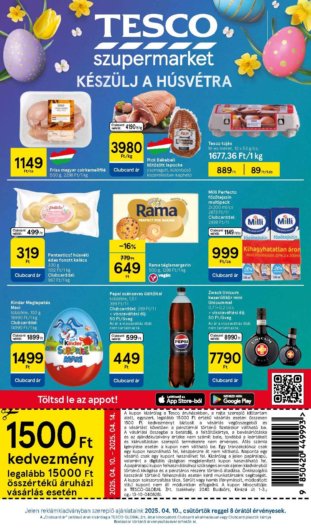tesco szupermarket akciós újság 2025 15 hét