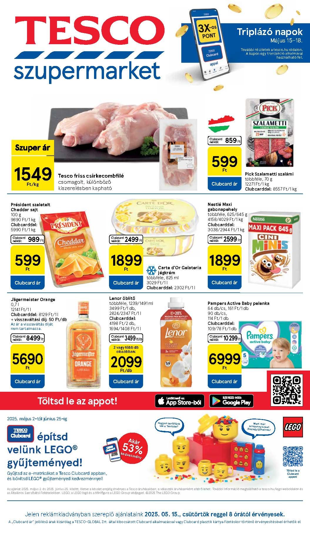 tesco szupermarket akciós újság 2025 20 hét