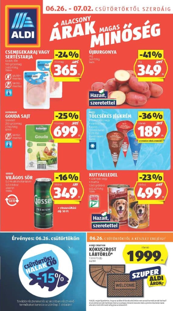 aldi akciós újság 2025 26 hét