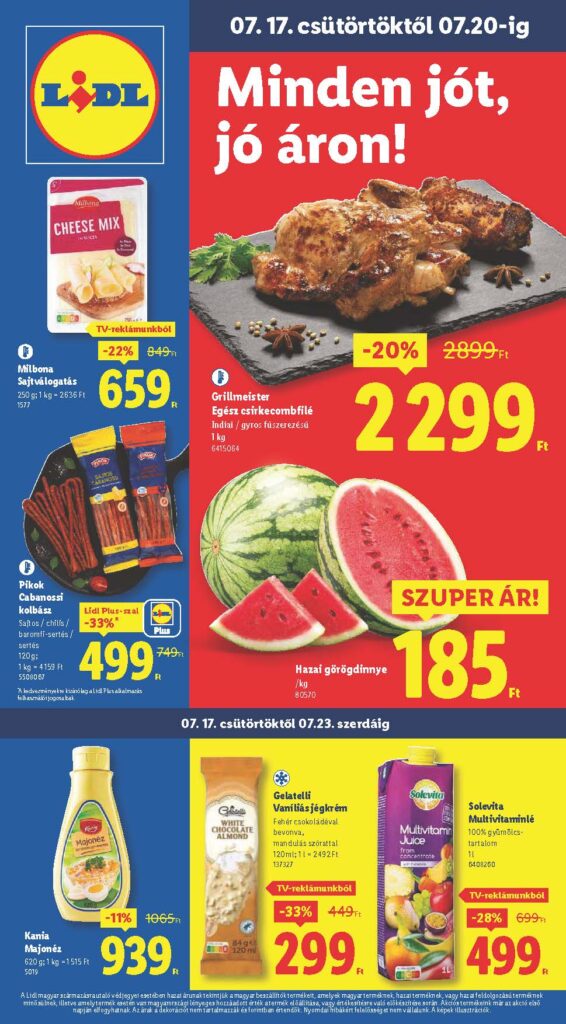 lidl akciós újság 2025 29 hét