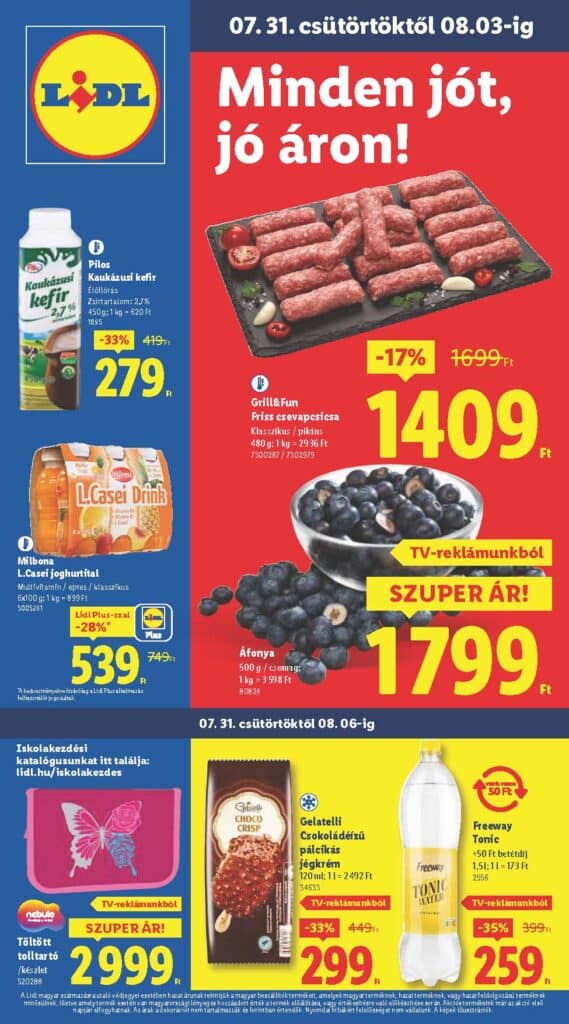 lidl akciós újság 2025 31 hét
