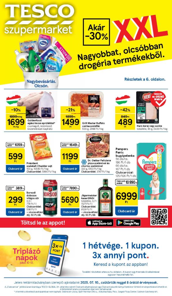 tesco szupermarket akciós újság 2025 28 hét