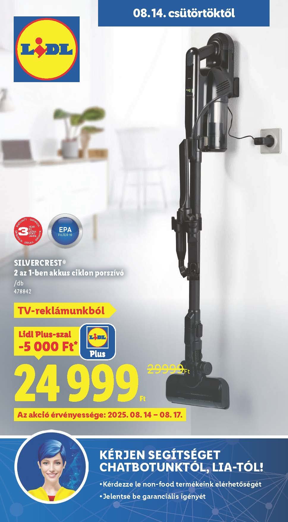 lidl nonfood akciós újság 2025 33 hét