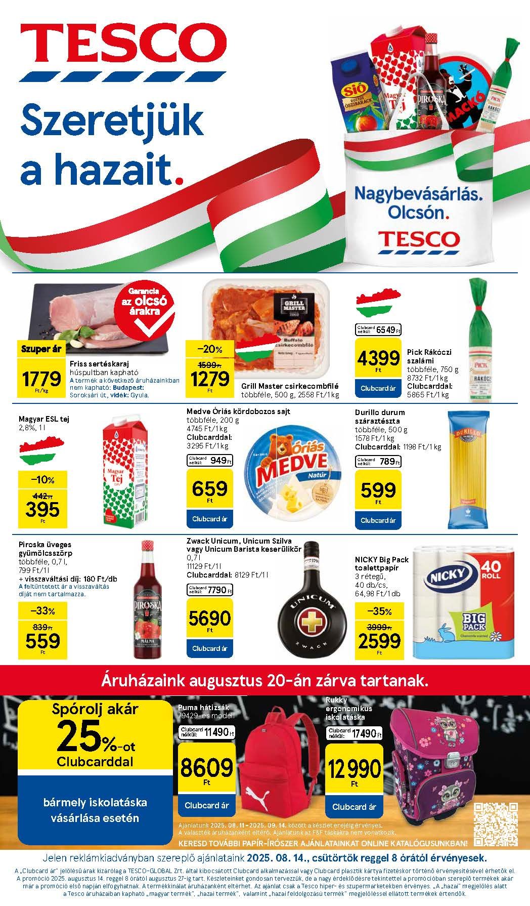 tesco hipermarket akciós újság 2025 33 hét