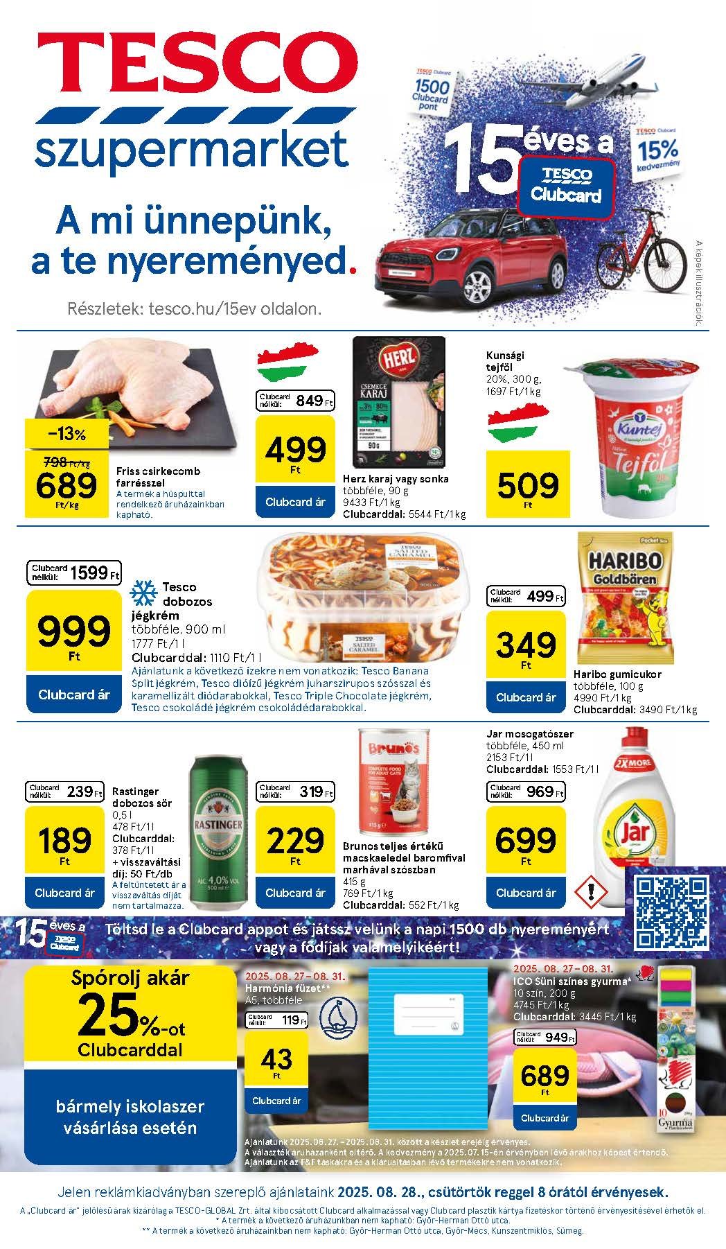 tesco szupermarket akciós újság 2025 35 hét