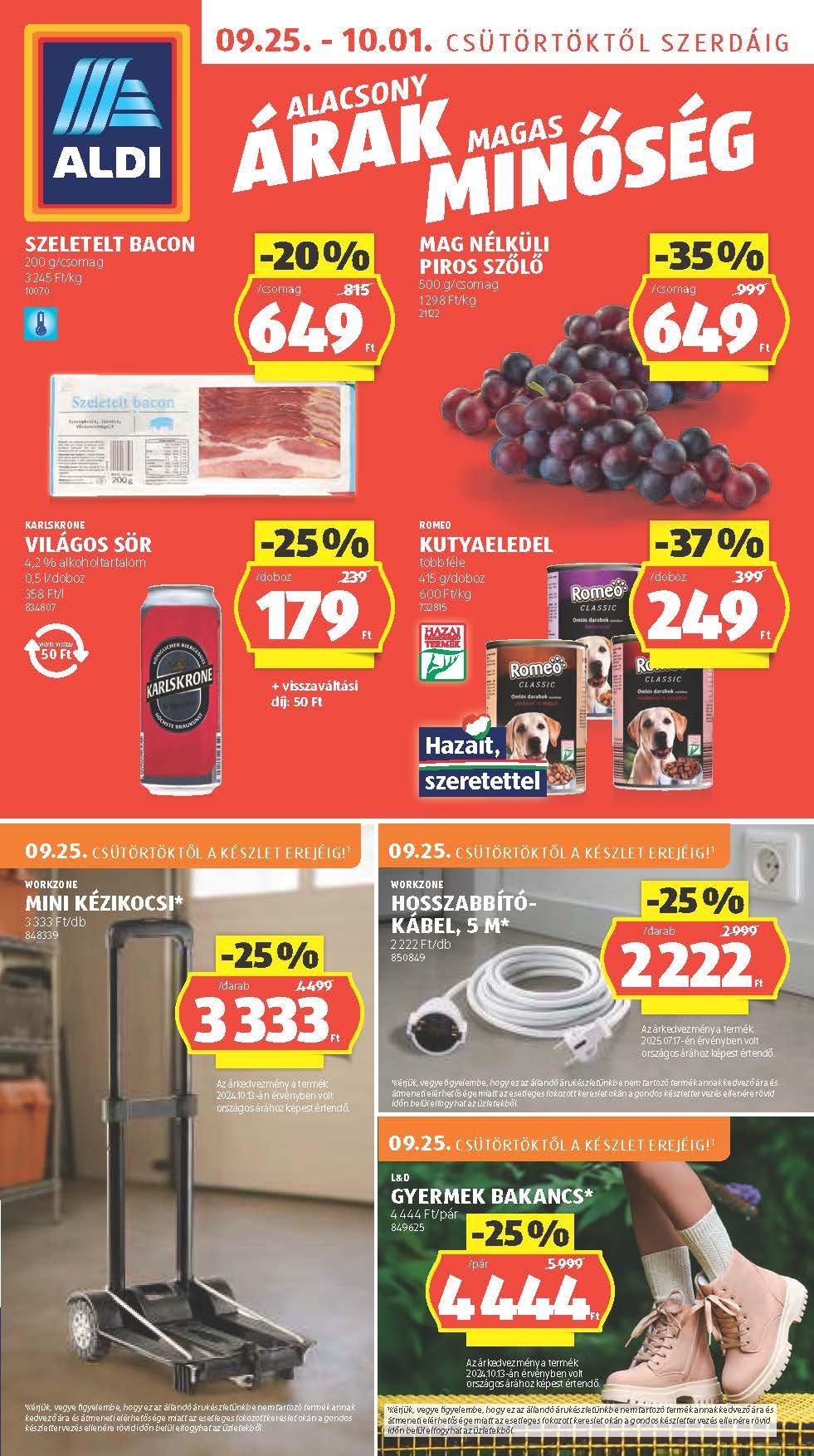 aldi akciós újság 2025 39 hét