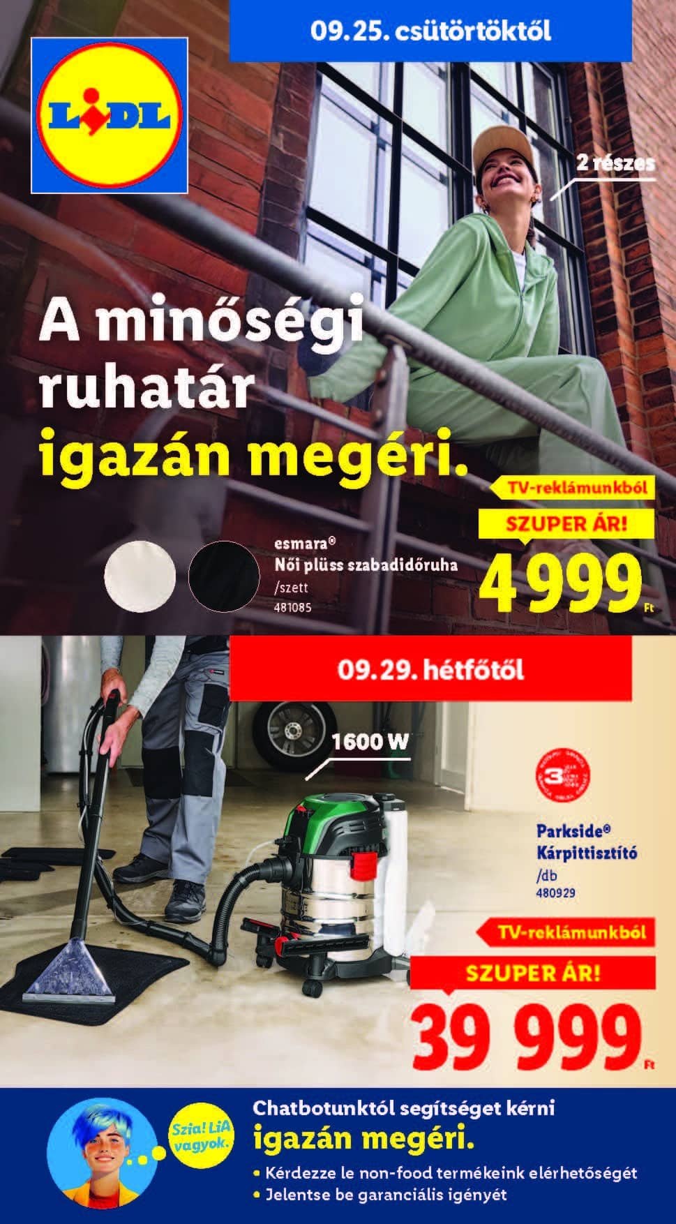lidl nonfood akciós újság 2025 39 hét