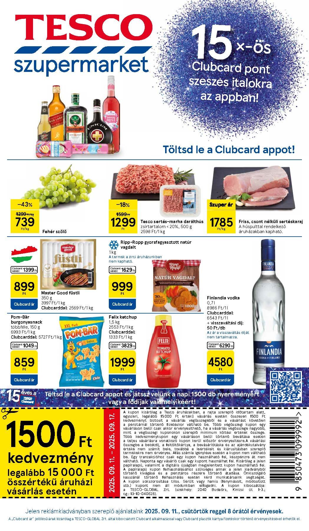 tesco szupermarket akciós újság 2025 37 hét