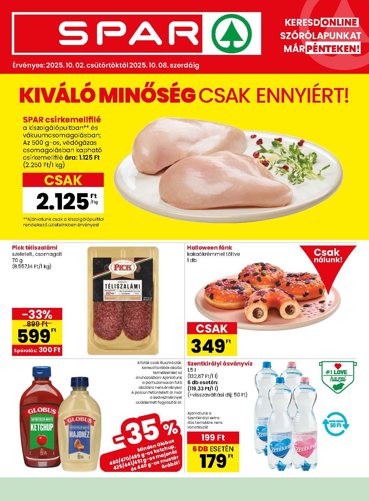 spar akciós újság 2025 40 hét