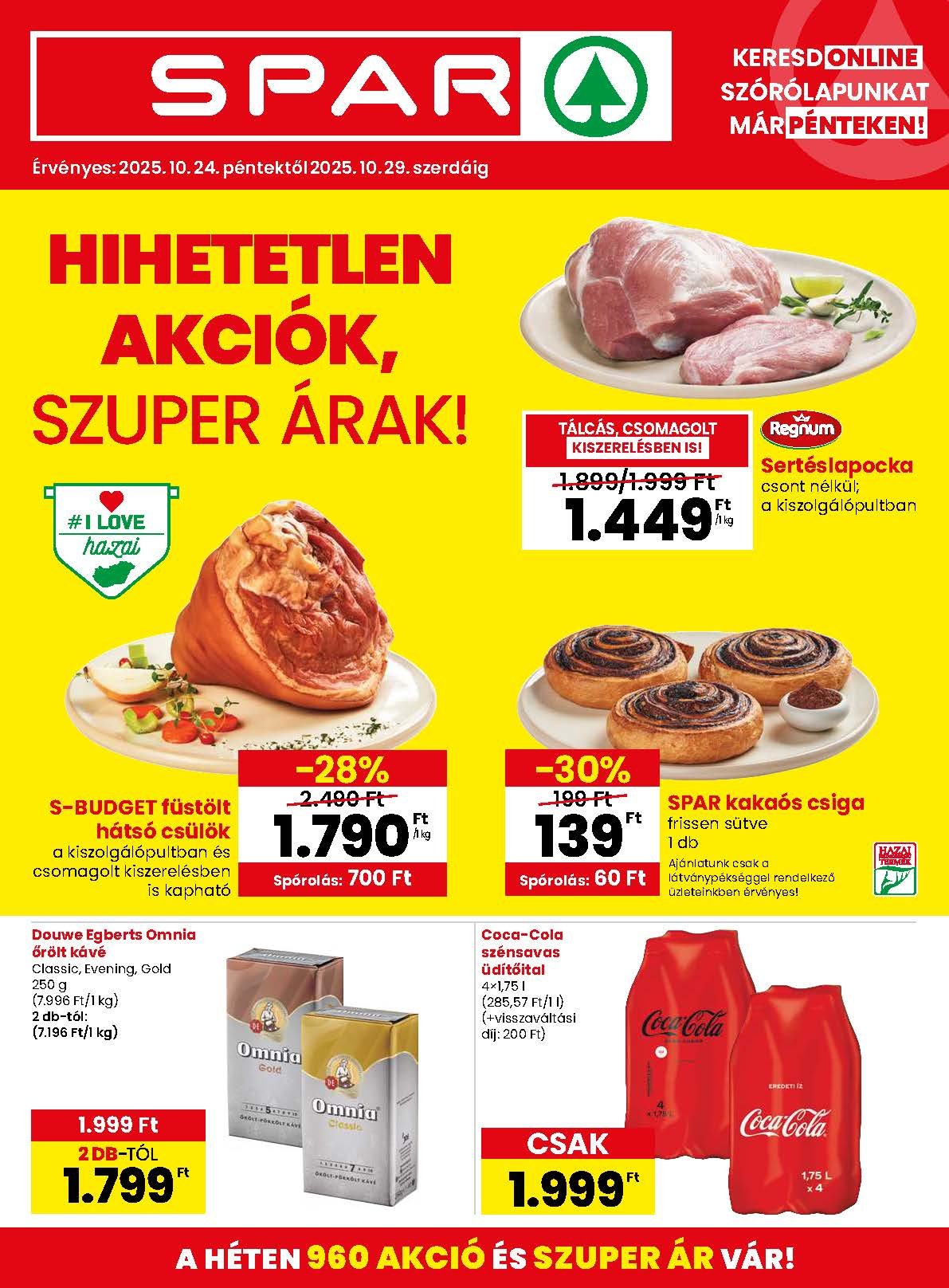 spar akciós újság 2025 43 hét