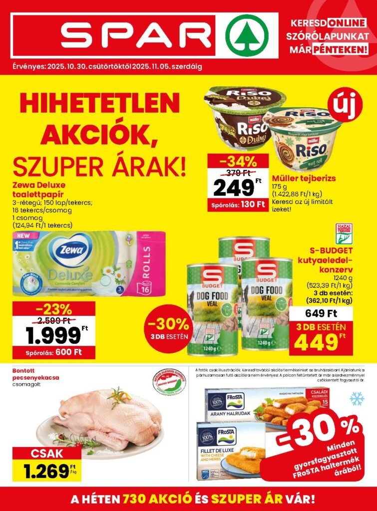 spar akciós újság 2025 44 hét