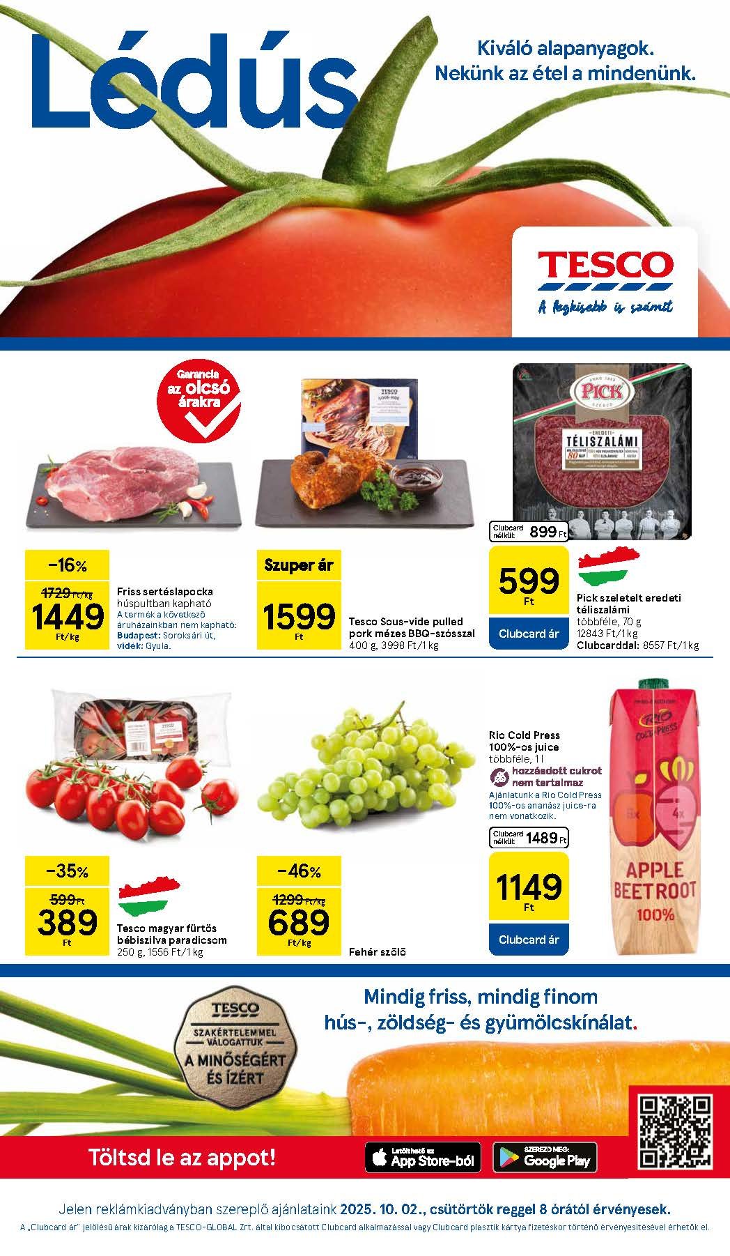 tesco hipermarket akciós újság 2025 40 hét