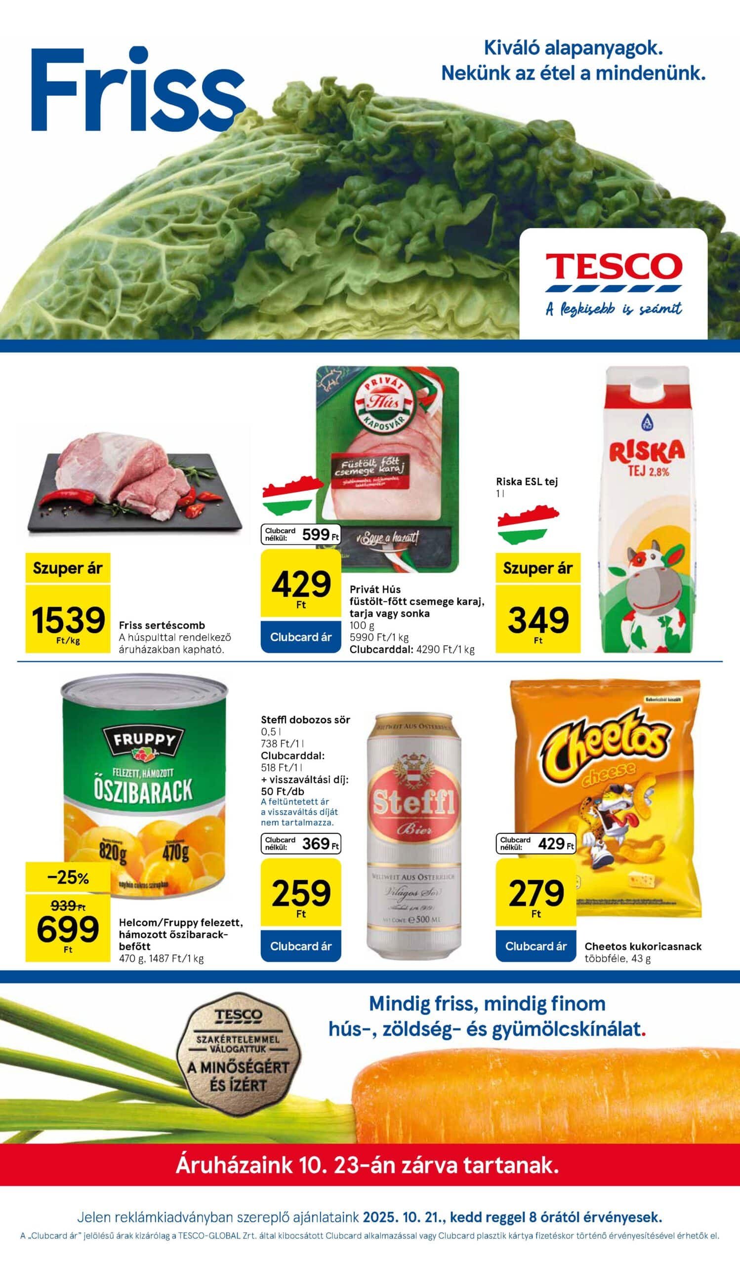 tesco szupermarket akciós újság 2025 43 hét