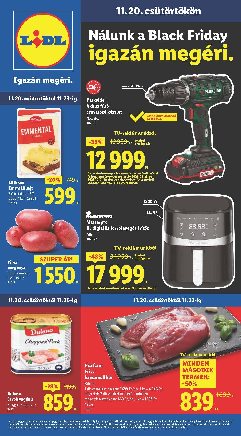 lidl akciós újság 2025 47 hét