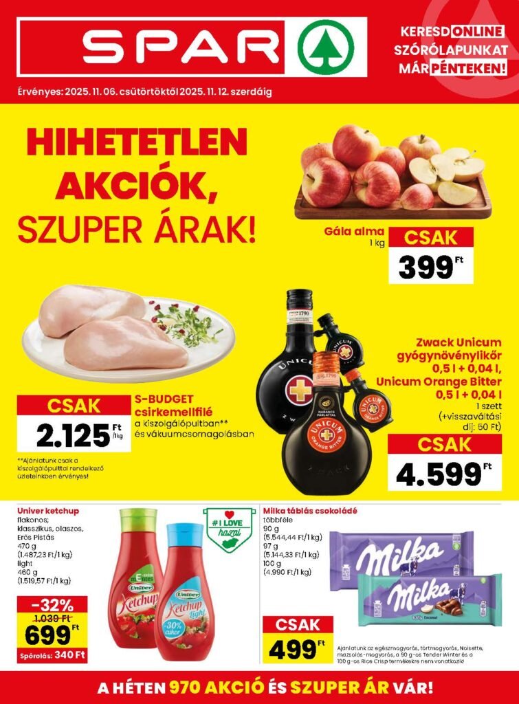 spar akciós újság 2025 45 hét