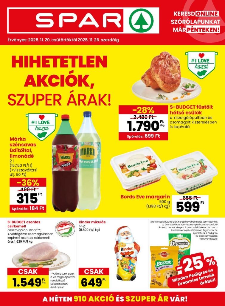 spar akciós újság 2025 47 hét