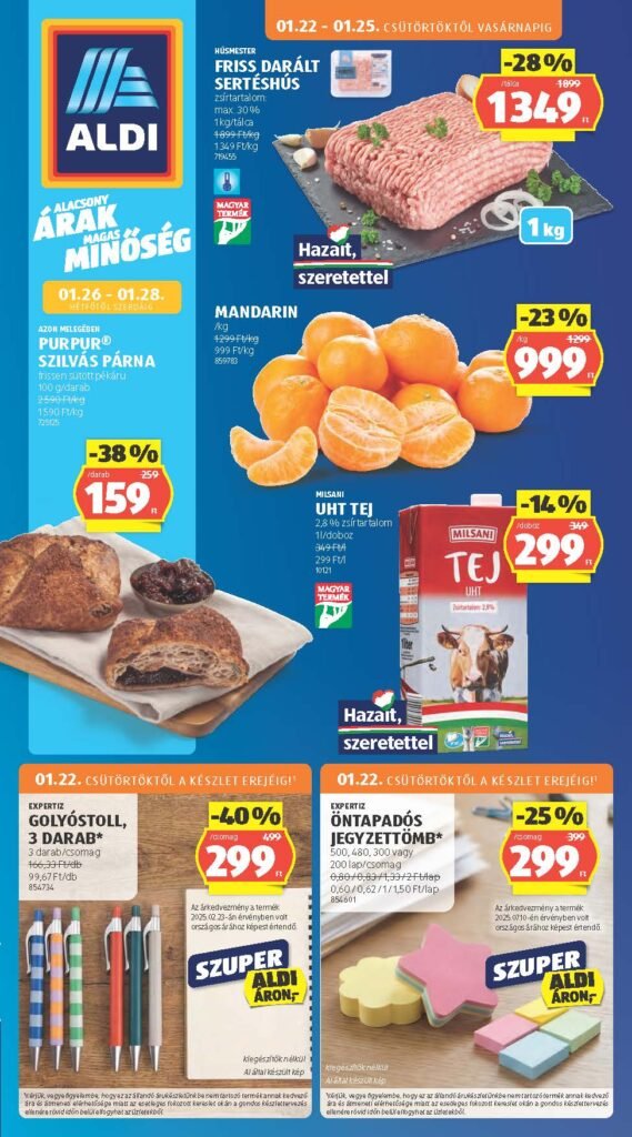 aldi akciós újság 2026 4 hét
