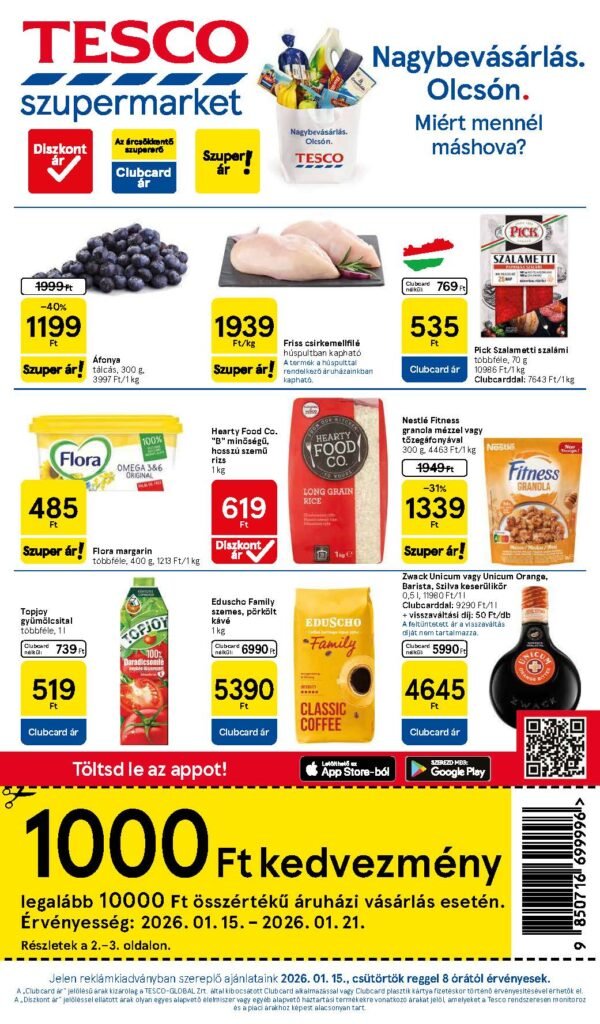 tesco szupermarket akciós újság 2026 3 hét