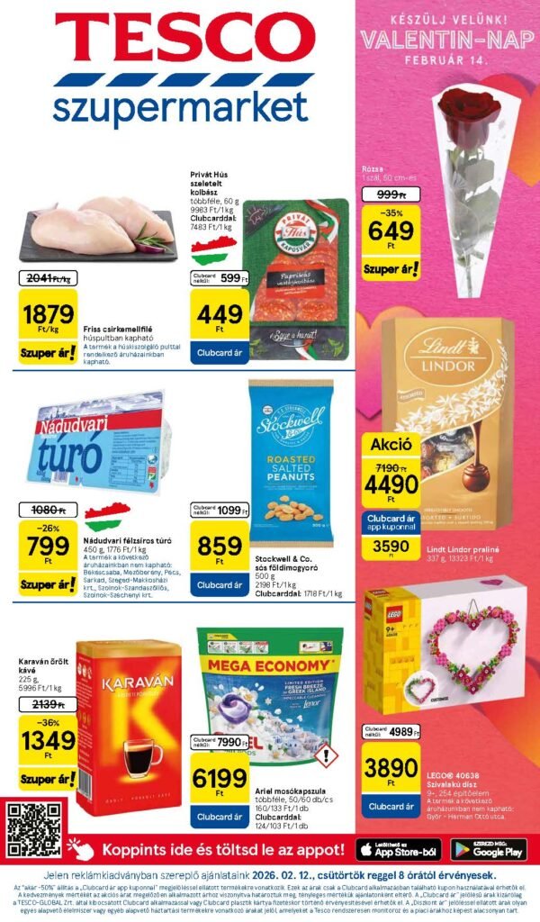 tesco szupermarket akciós újság 2026 7 hét