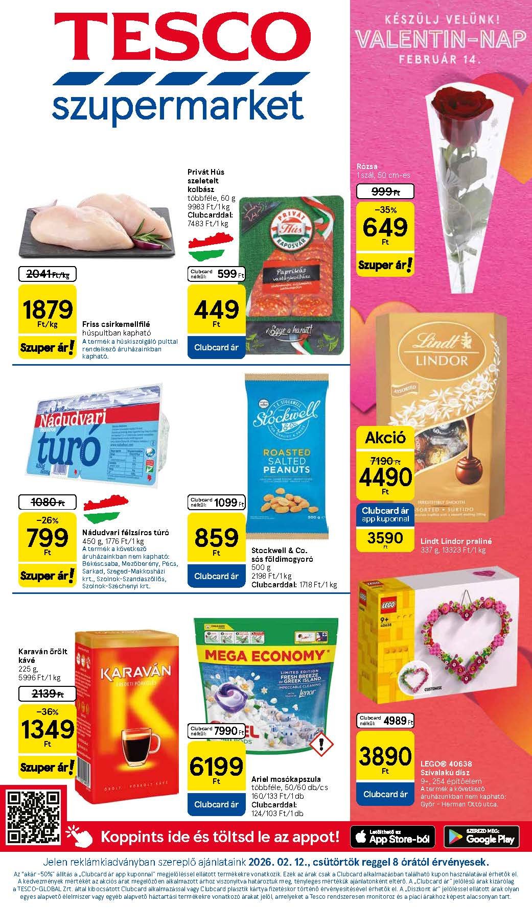 tesco szupermarket akciós újság 2026 7 hét