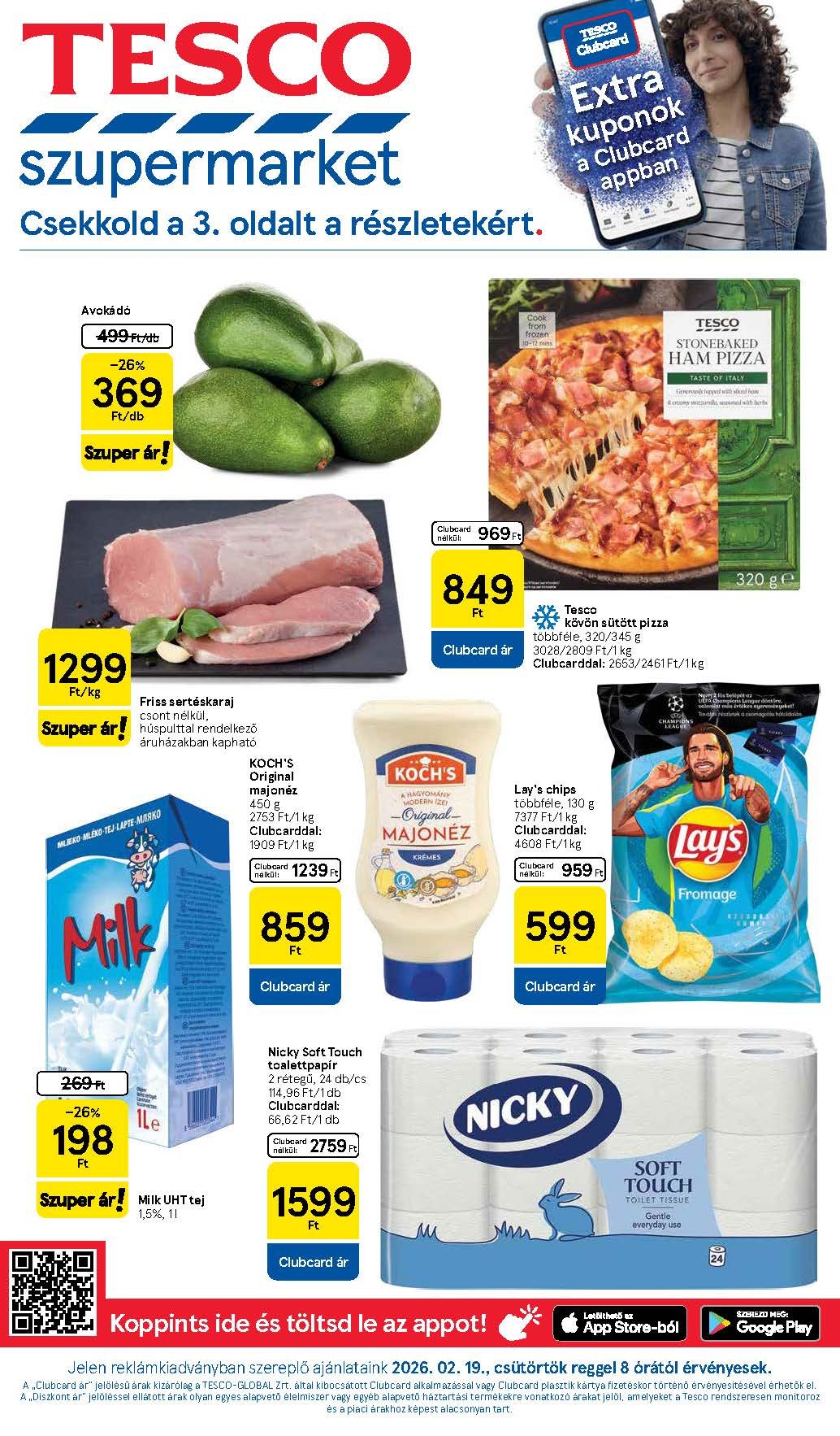 tesco szupermarket akciós újság 2026 8 hét