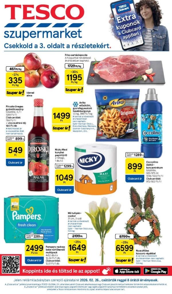 tesco szupermarket akciós újság 2026 9 hét