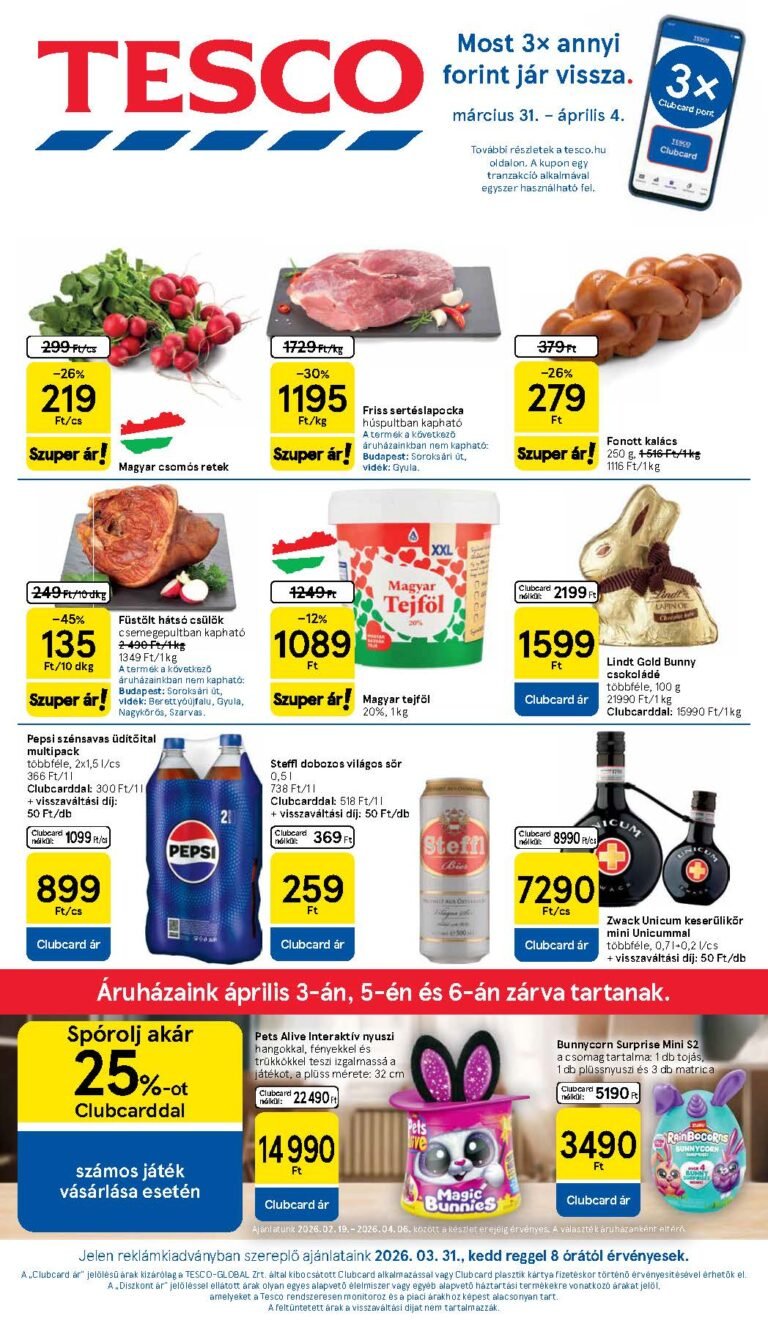 tesco hipermarket akciós újság 2026 14 hét