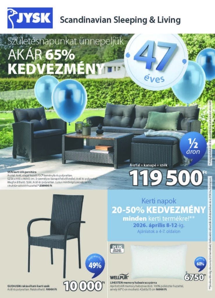 jysk akciós újság 2026 04 08