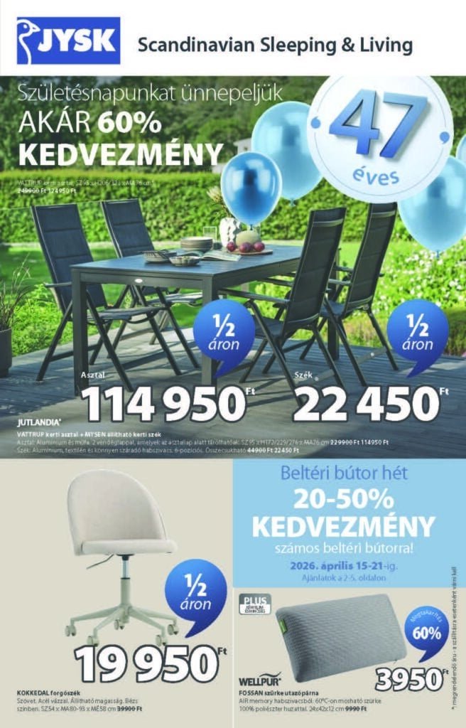 jysk akciós újság 2026 04 15