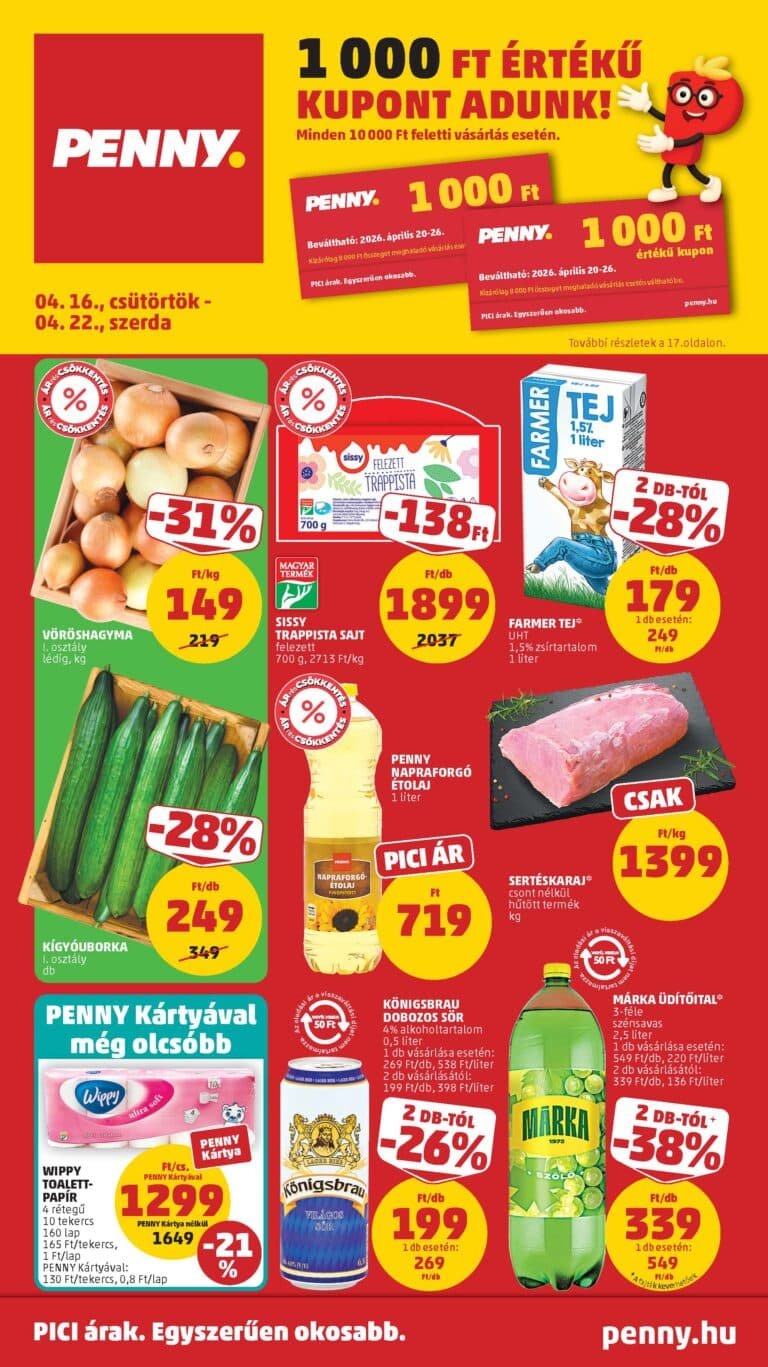 penny akciós újság 2026 16 hét