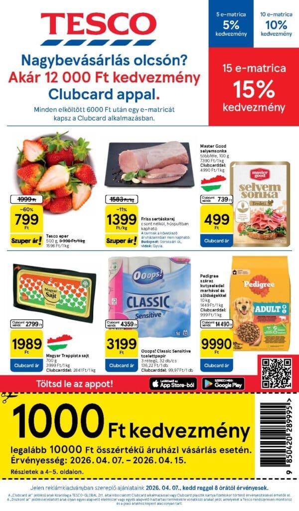 tesco hipermarket akciós újság 2026 15 hét