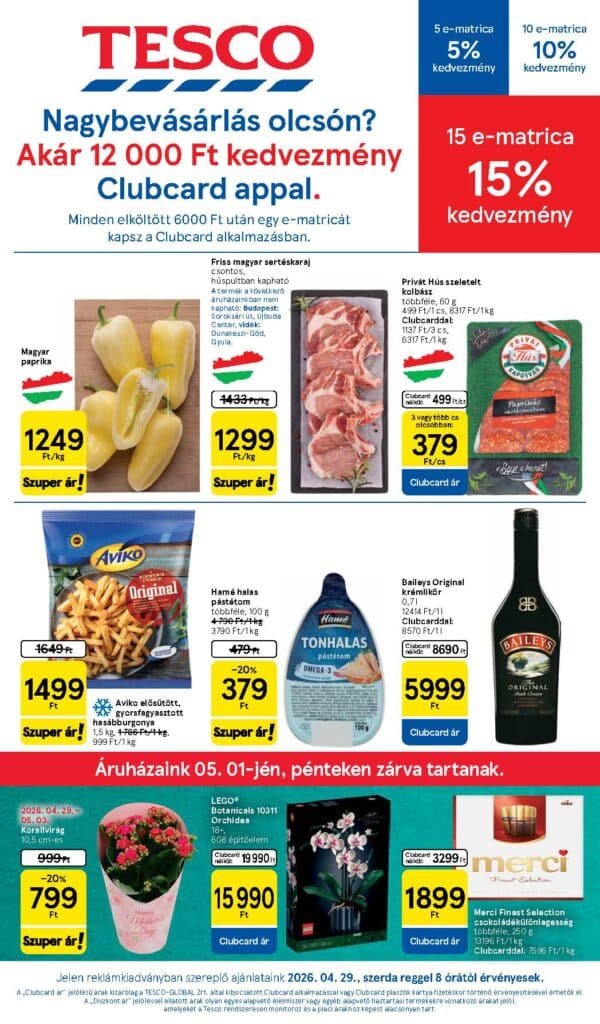 tesco hipermarket akciós újság 2026 18 hét