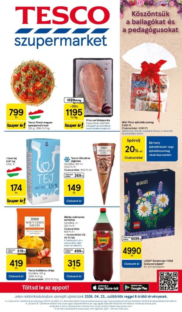 tesco szupermarket akciós újság 2026 17 hét