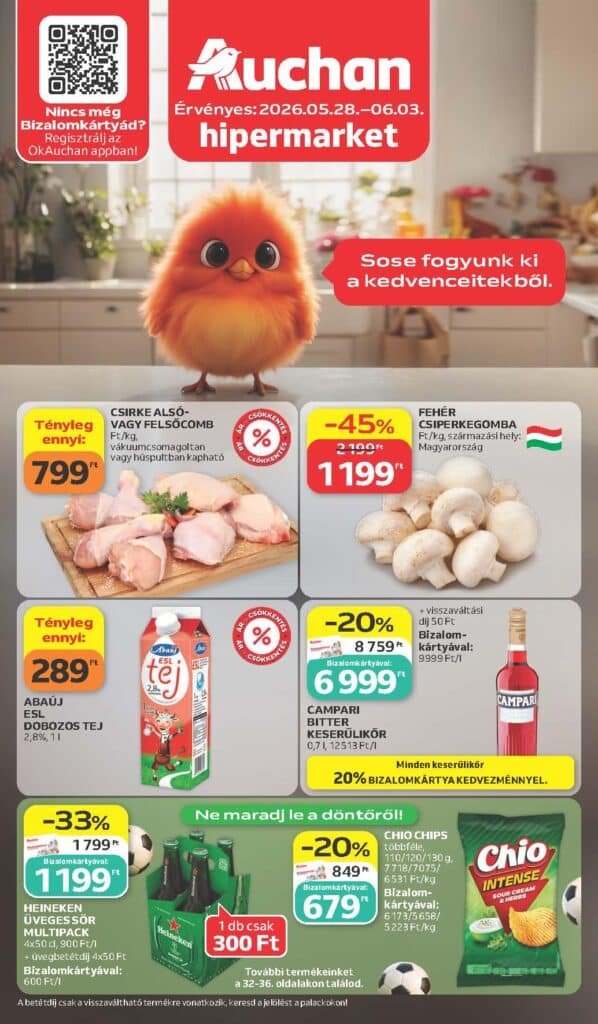 auchan hipermarket akciós újság 2026 22 hét