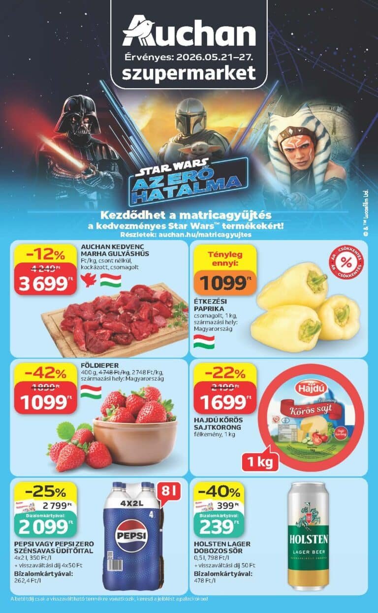 auchan szupermarket akciós újság 2026 21 hét