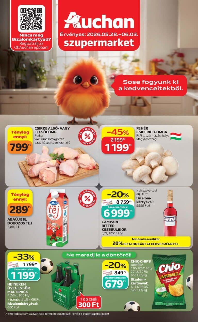 auchan szupermarket akciós újság 2026 22 hét