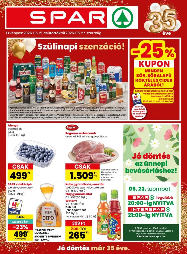 spar akciós újság 2026 21 hét