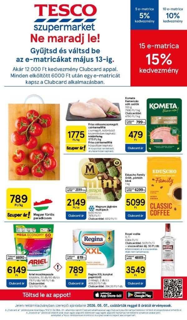 tesco szupermarket akciós újság 2026 19 hét
