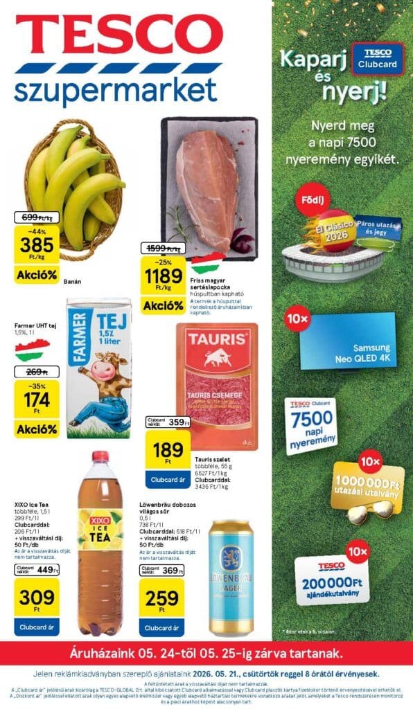 tesco szupermarket akciós újság 2026 21 hét