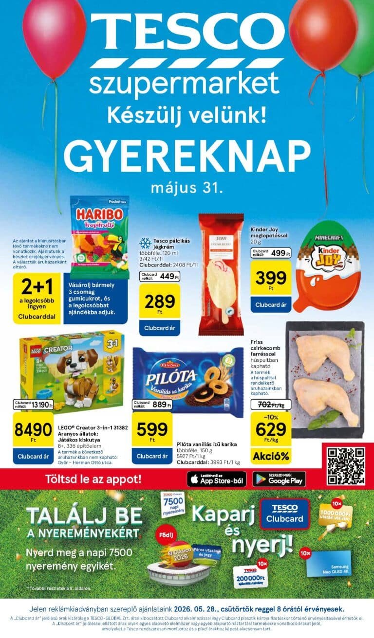 tesco szupermarket akciós újság 2026 22 hét