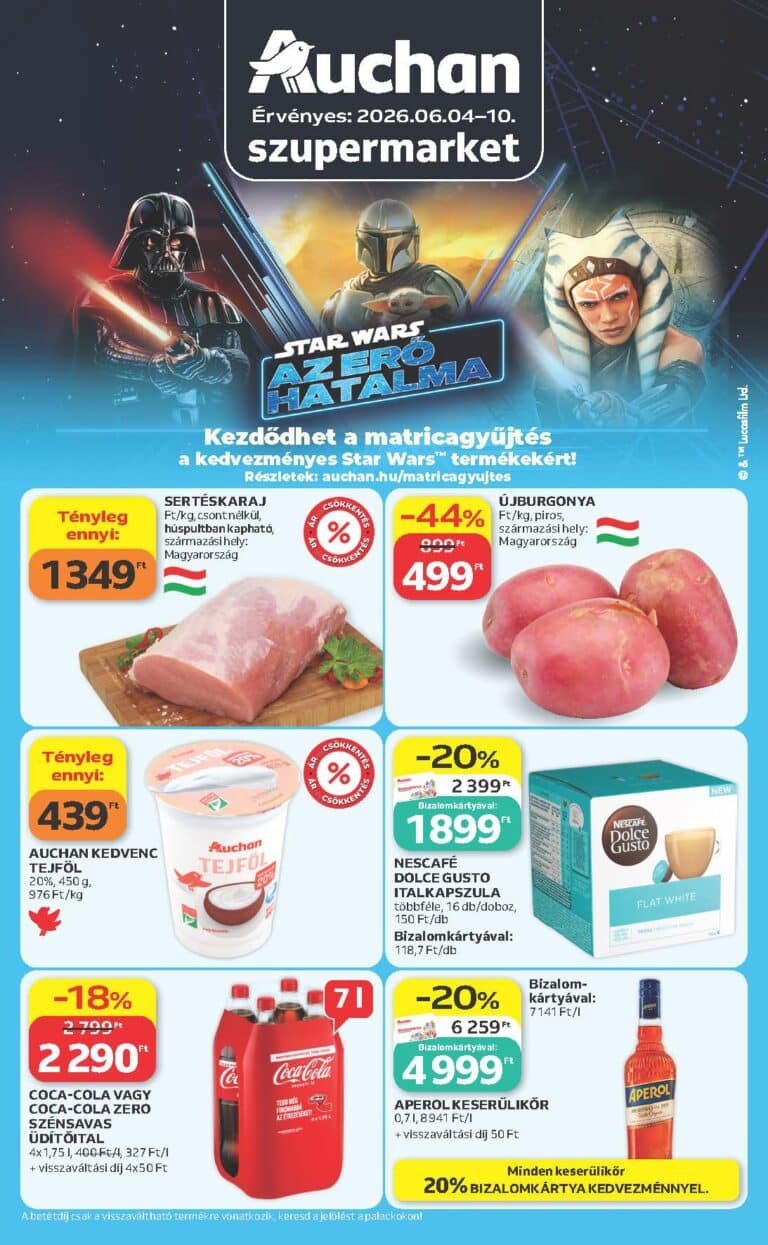 auchan szupermarket akciós újság 2026 23 hét