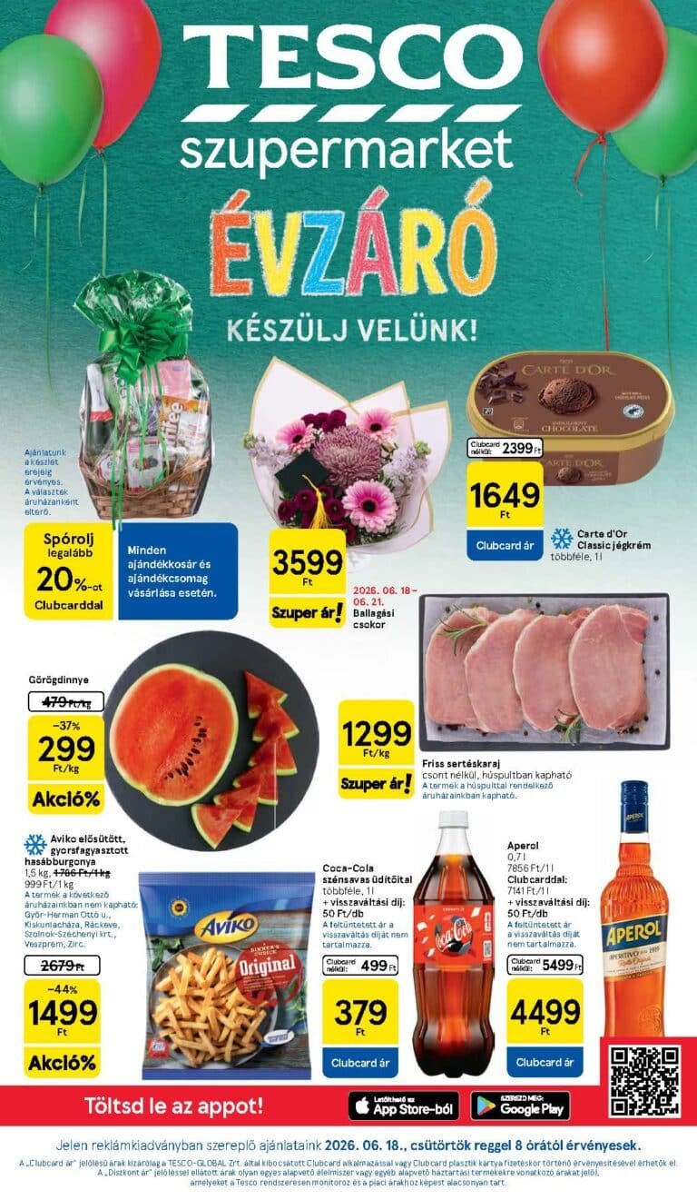 tesco szupermarket akciós újság 2026 25 hét