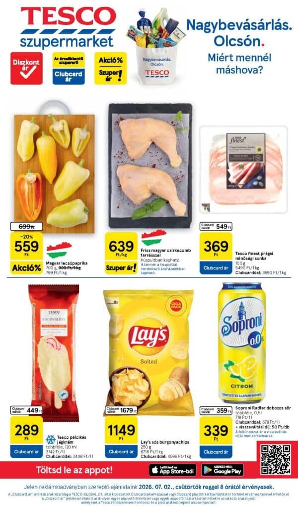 tesco szupermarket akciós újság 2026 27 hét