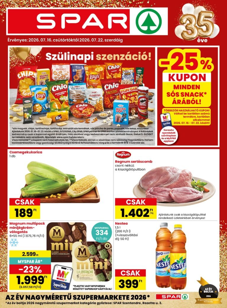 spar akciós újság 2026 29 hét