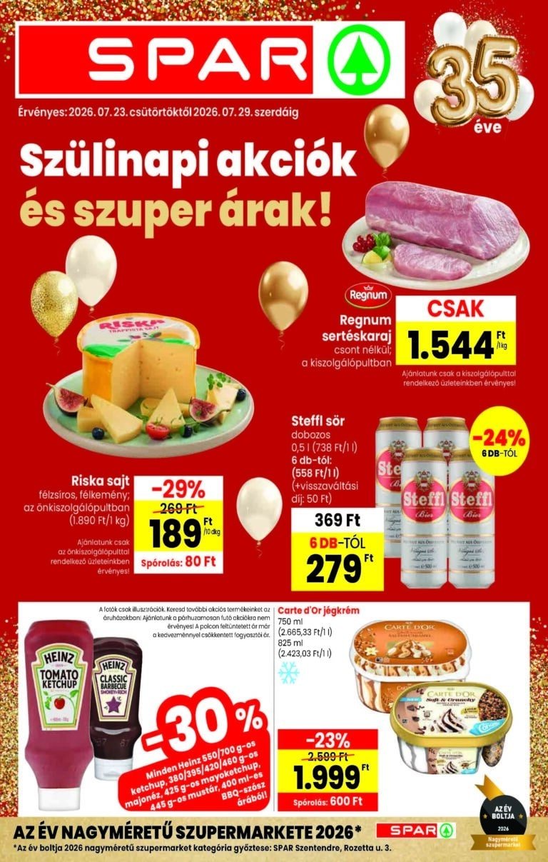 spar akciós újság 2026 30 hét
