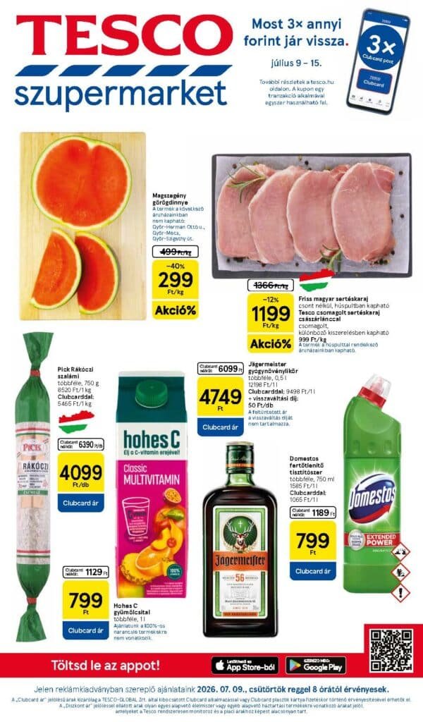 tesco szupermarket akciós újság 2026 28 hét