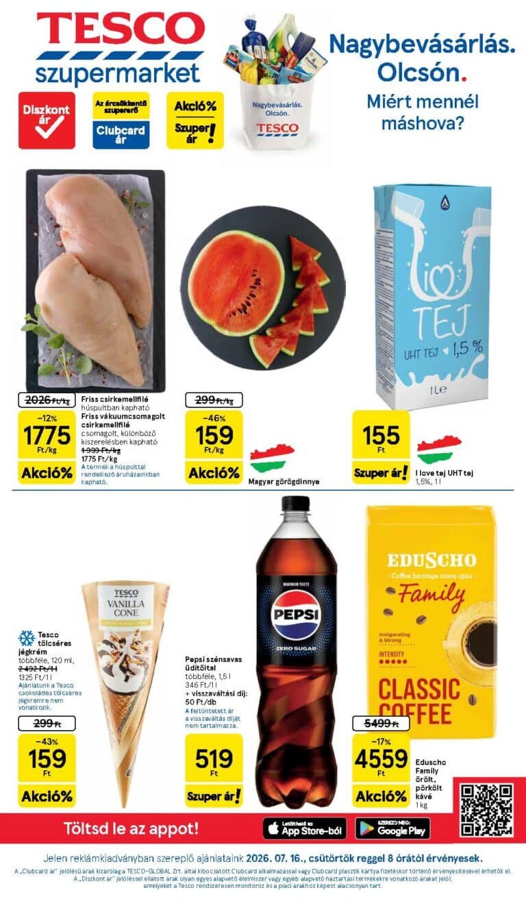 tesco szupermarket akciós újság 2026 29 hét