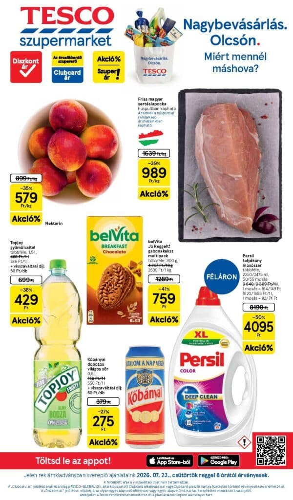 tesco szupermarket akciós újság 2026 30 hét