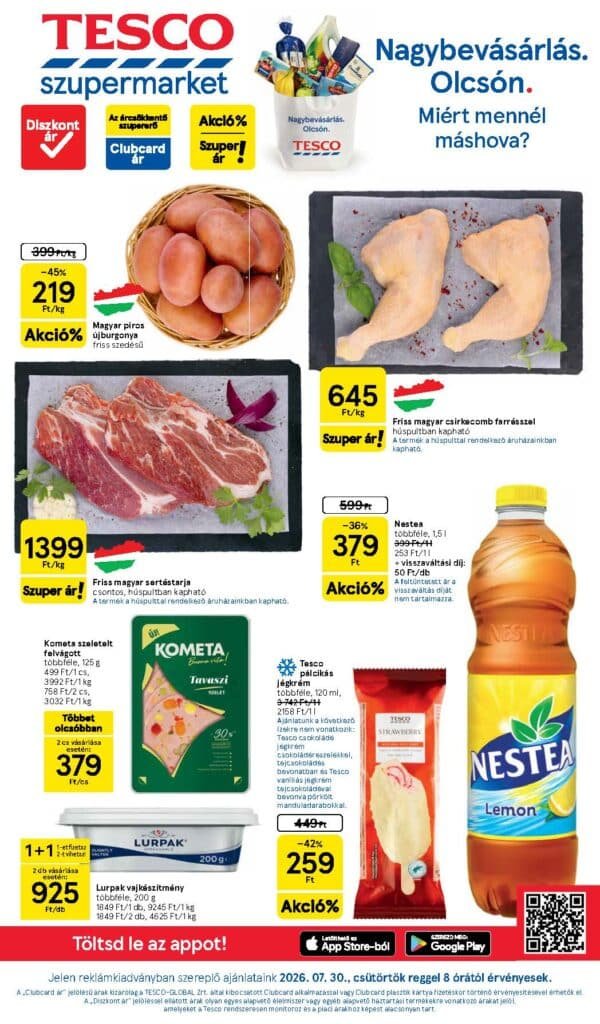 tesco szupermarket akciós újság 2026 31 hét